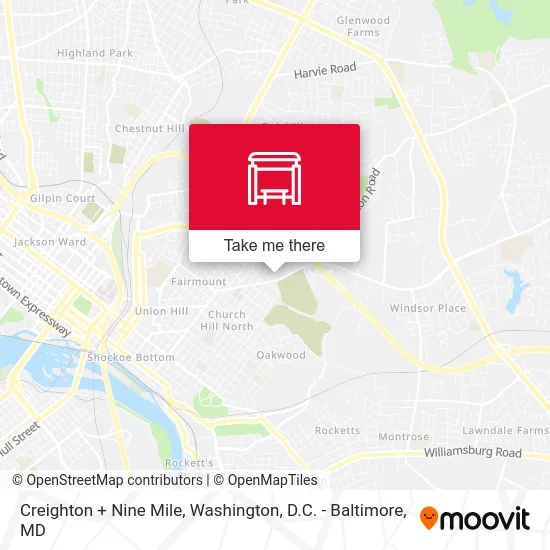 Creighton + Nine Mile map