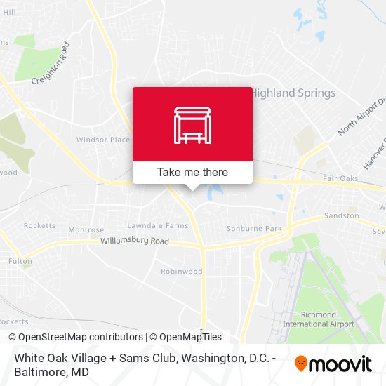 Mapa de White Oak Village + Sams Club