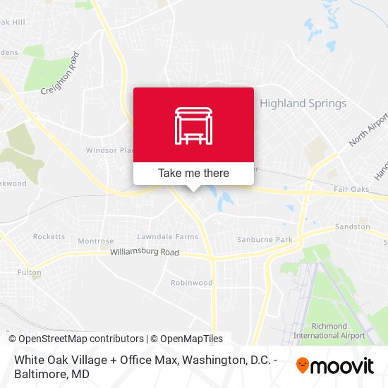 White Oak Village + Office Max map