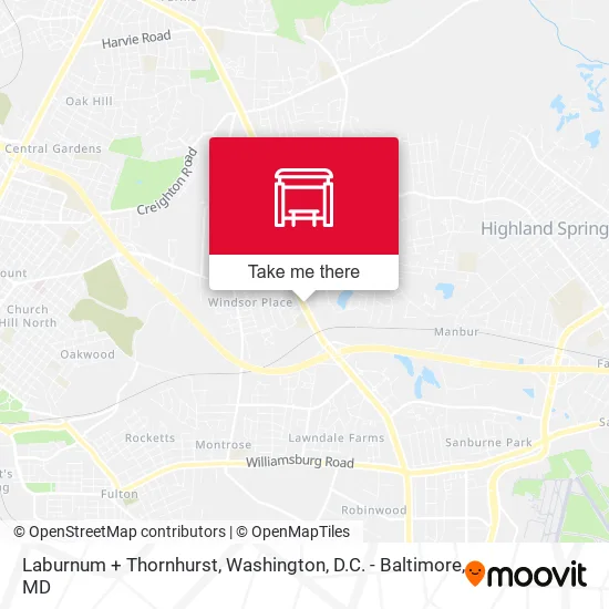 Laburnum + Thornhurst map
