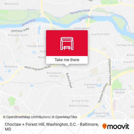 Choctaw + Forest Hill map