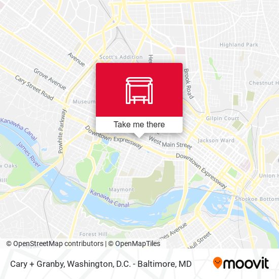 Mapa de Cary + Granby