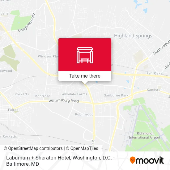 Laburnum + Sheraton Hotel map