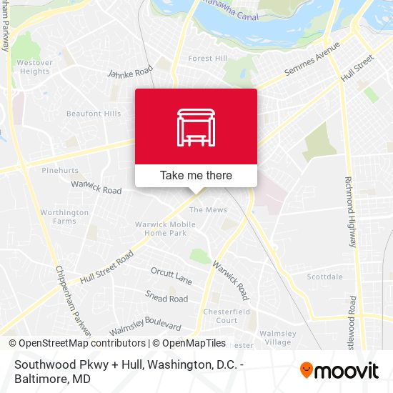 Southwood Pkwy + Hull map