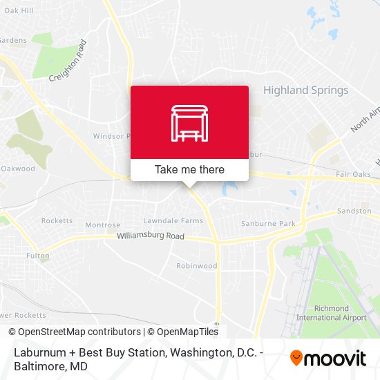 Mapa de Laburnum + Best Buy Station