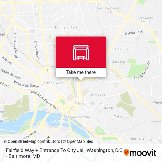 Fairfield Way + Entrance To City Jail map