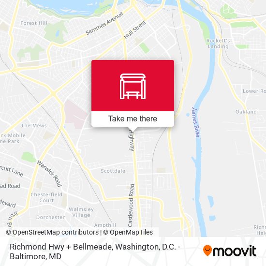 Richmond Hwy + Bellmeade map