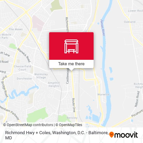 Richmond Hwy + Coles map