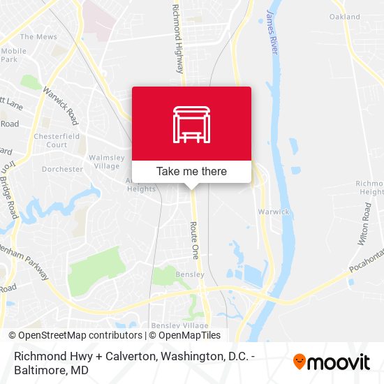 Mapa de Richmond Hwy + Calverton