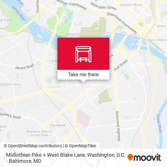 Mapa de Midlothian Pike + West Blake Lane