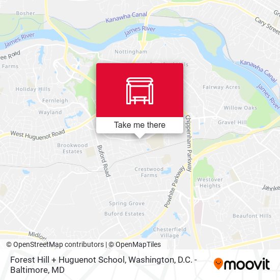 Mapa de Forest Hill + Huguenot School