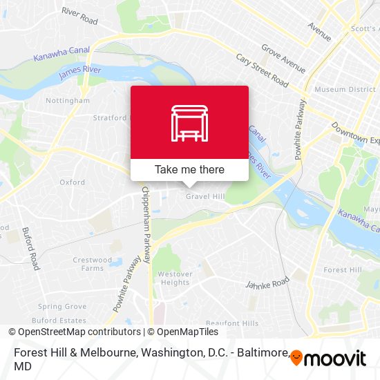 Forest Hill & Melbourne map