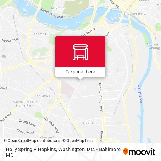Holly Spring + Hopkins map