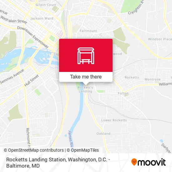 Rocketts Landing Station map