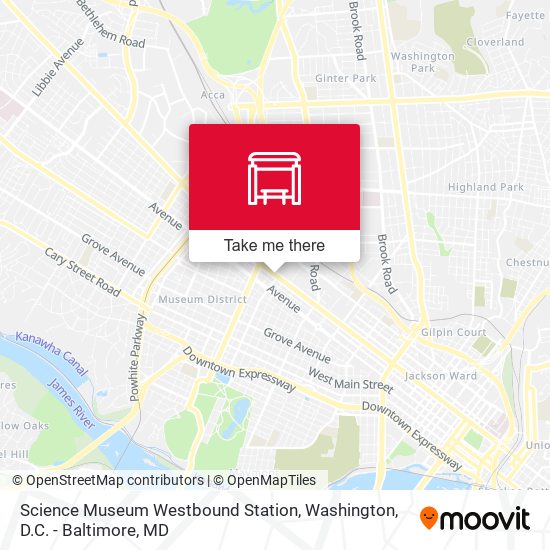 Mapa de Science Museum Westbound Station
