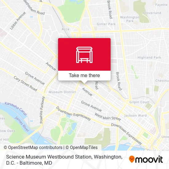 Science Museum Westbound Station map