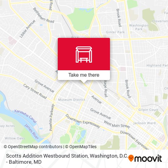 Mapa de Scotts Addition Westbound Station