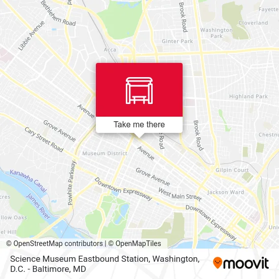 Science Museum Eastbound Station map