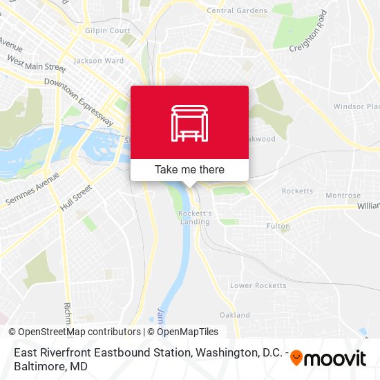 Mapa de East Riverfront Eastbound Station