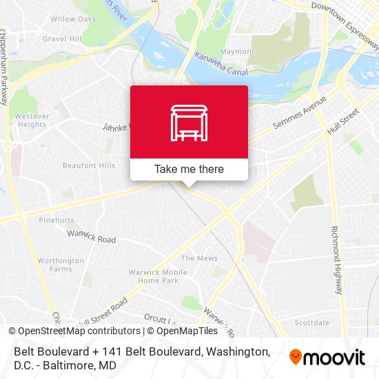 Belt Boulevard + 141 Belt Boulevard map