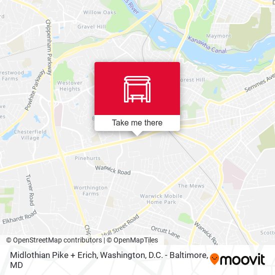 Mapa de Midlothian Pike + Erich