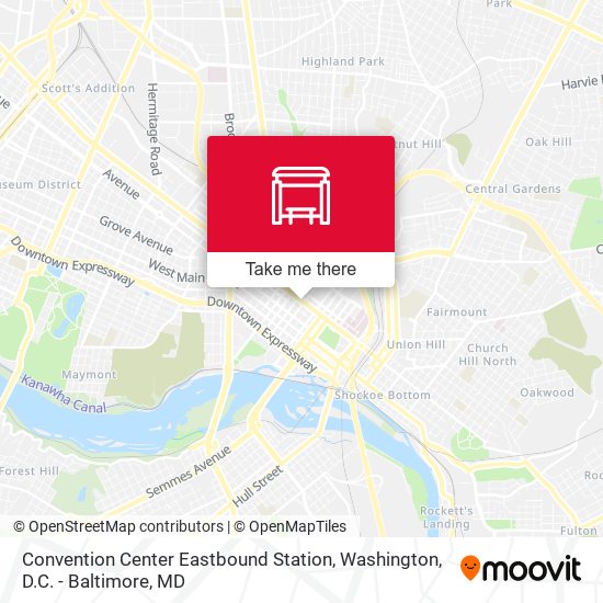 Convention Center Eastbound Station map