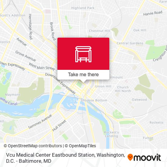 Mapa de Vcu Medical Center Eastbound Station