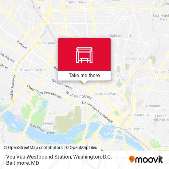 Mapa de Vcu Vuu Westbound Station