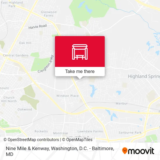 Nine Mile & Kenway map