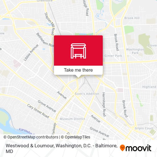 Westwood & Loumour map