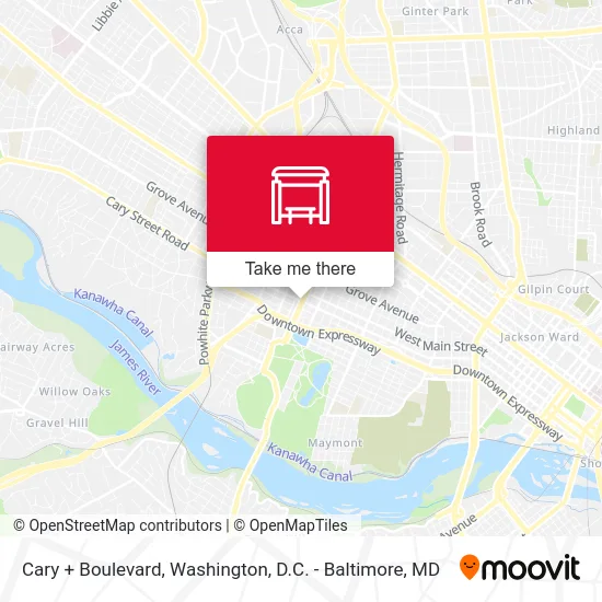 Cary + Boulevard map