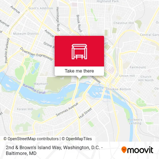 2nd & Brown's Island Way map