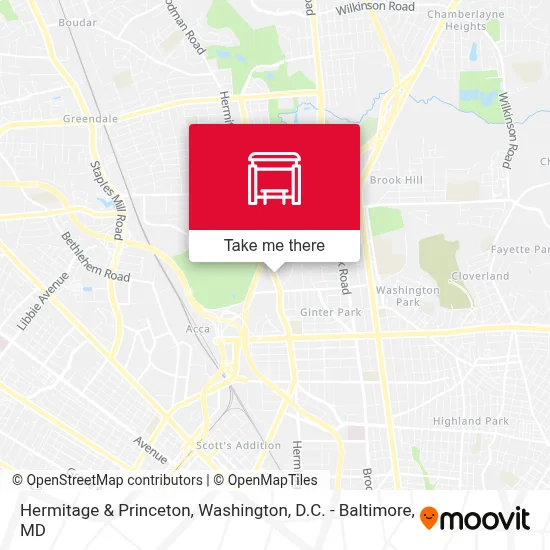 Hermitage & Princeton map