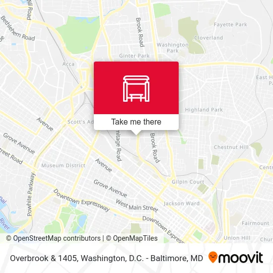 Overbrook & 1405 map
