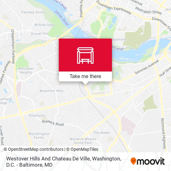 Mapa de Westover Hills And Chateau De Ville