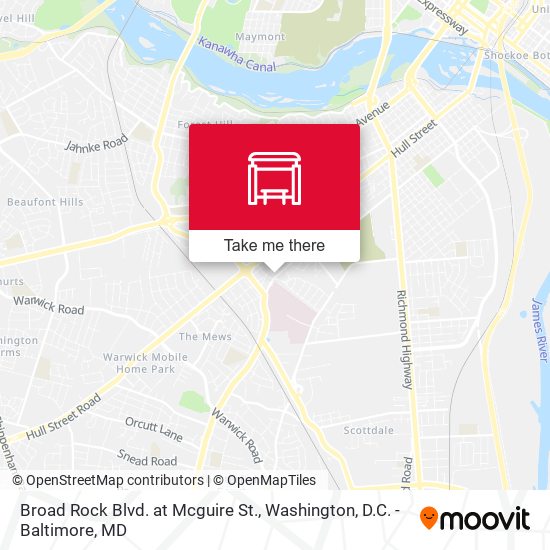 Broad Rock Blvd. at Mcguire St. map
