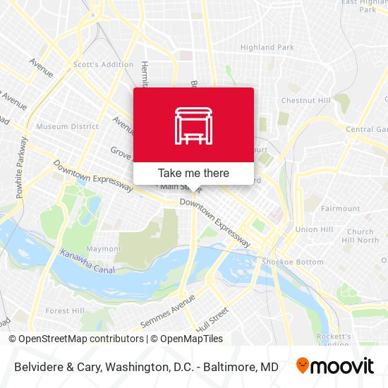 Mapa de Belvidere & Cary