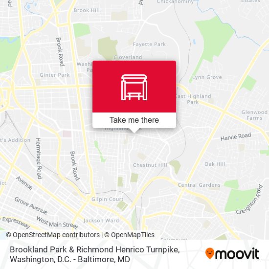 Brookland Park & Richmond Henrico Turnpike map