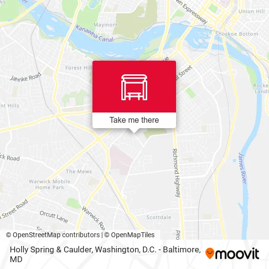 Holly Spring & Caulder map