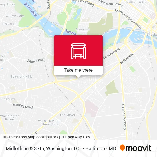 Midlothian & 37th map