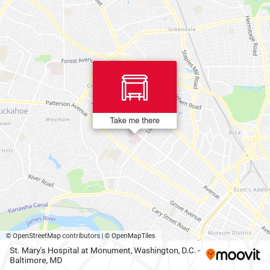 Mapa de St. Mary's Hospital at Monument