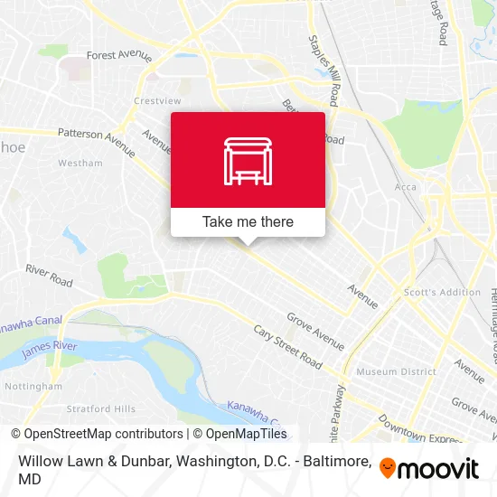 Willow Lawn & Dunbar map