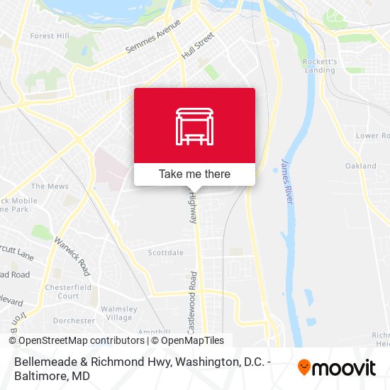 Bellemeade & Richmond Hwy map
