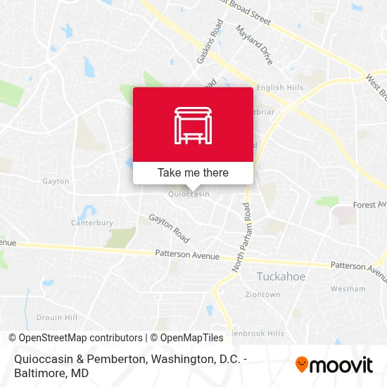 Quioccasin & Pemberton map