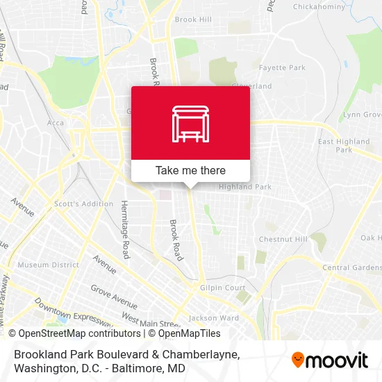 Brookland Park Boulevard & Chamberlayne map