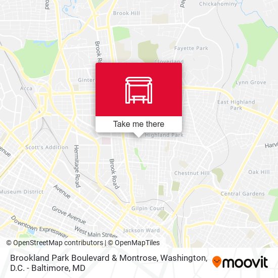 Brookland Park Boulevard & Montrose map