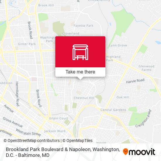 Brookland Park Boulevard & Napoleon map