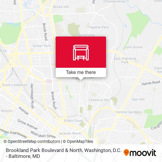 Brookland Park Boulevard & North map