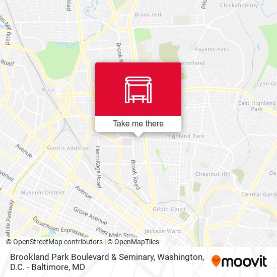 Brookland Park Boulevard & Seminary map