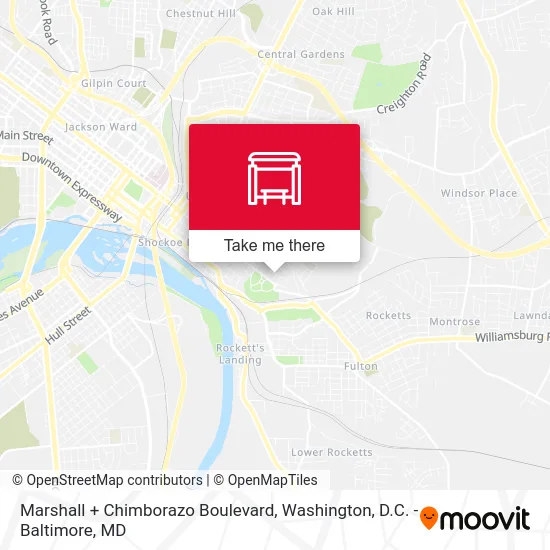 Marshall + Chimborazo Boulevard map